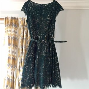 Eliza J Left in a Spin Dress in Emerald